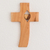 Wood wall cross, 'Heart Within' - Heart-Themed Cedar Wood Wall Cross from Guatemala (image 2) thumbail