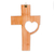 Wood wall cross, 'Cross with Heart' - Wood Wall Cross with a Heart Design from Guatemala