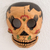 Wood mask, 'Eternal Life' - Rustic Wood Skull Mask Crafted in Guatemala thumbail
