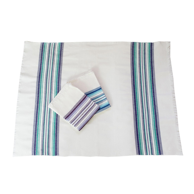 Cotton dish towels, 'Berry Colors' (set of 3) - Set of 3 Handwoven Guatemalan Cotton Dish Towels