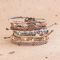 Featured review for Glass beaded macrame bracelets, Boho Histories (set of 7)