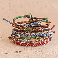 Featured review for Glass beaded macrame bracelets, Histories (set of 7)