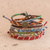 Glass beaded macrame bracelets, 'Histories' (set of 7) - Colorful Glass Beaded Macrame Bracelets (Set of 7) thumbail