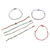 Makramee-Armbänder aus Glasperlen, (7er-Set) - Bunte Makramee-Armbänder mit Glasperlen (7er-Set)