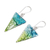 Recycled CD dangle earrings, 'Ombre Triangles' - Triangular Recycled CD Dangle Earrings from Guatemala (image 2d) thumbail