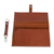 Leather passport wallet, 'Sienna Style' - Leather Passport Wallet in Solid Sienna (image 2e) thumbail
