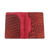 Leather passport wallet, 'Intricate Veins in Chili' - Russet and Chili Leather Passport Wallet from El Salvador (image 2d) thumbail