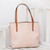 Bonded leather shoulder bag, 'Sublime Style in Blush' - Bonded Leather Shoulder Bag in Blush from El Salvador thumbail