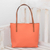 Bonded leather shoulder bag, 'Sublime Style in Peach' - Bonded Leather Shoulder Bag in Peach from El Salvador thumbail