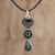 Jade pendant necklace, 'Heart Silhouette' - Heart-Shaped Jade Pendant Necklace from Guatemala thumbail