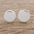 Sterling silver stud earrings, 'Moonlight Simplicity' - High-Polish Round Sterling Silver Stud Earrings (image 2) thumbail