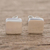 Sterling silver stud earrings, 'Square Simplicity' - High-Polish Square Sterling Silver Stud Earrings (image 2) thumbail