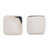 Sterling silver stud earrings, 'Square Simplicity' - High-Polish Square Sterling Silver Stud Earrings thumbail