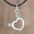 Jade pendant necklace, 'Ancestral Heart' - Heart-Shaped Apple Green Jade Pendant Necklace (image 2) thumbail