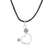 Jade pendant necklace, 'Ancestral Heart' - Heart-Shaped Apple Green Jade Pendant Necklace thumbail