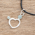Jade pendant necklace, 'Ancestral Heart' - Heart-Shaped Apple Green Jade Pendant Necklace (image 2b) thumbail