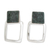 Jade drop earrings, 'Swinging Rectangles' - Modern Jade Drop Earrings Crafted in Guatemala (image 2a) thumbail