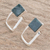 Jade drop earrings, 'Swinging Rectangles' - Modern Jade Drop Earrings Crafted in Guatemala (image 2b) thumbail