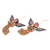 Wood wall ornaments, 'Flower Angels' (pair) - Hand-Painted Wood Angel Wall Ornaments from Guatemala (Pair) (image 2b) thumbail