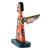 Wood decorative accent, 'Angelic Flowers' - Hand-Painted Wood Angel Decorative Accent from Guatemala (image 2c) thumbail