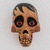 Wood mask, 'Afterlife Friend' - Pinewood Grinning Skull Mask Crafted in Guatemala thumbail