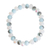Crystal beaded stretch bracelet, 'Subtle Glitter' - Blue Crystal Beaded Stretch Bracelet from Guatemala