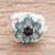 Jade cocktail ring, 'Antique Garden' - Green and Black Jade Cocktail Ring from Guatemala thumbail