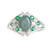 Jade cocktail ring, 'Brilliant Verdant' - Oval Jade and CZ Cocktail Ring Crafted in Guatemala (image 2a) thumbail