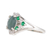 Jade cocktail ring, 'Brilliant Verdant' - Oval Jade and CZ Cocktail Ring Crafted in Guatemala (image 2c) thumbail