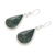 Jade dangle earrings, 'Dark Green Dimensional Drops' - Drop-Shaped Dark Green Jade Dangle Earrings from Guatemala (image 2c) thumbail