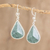 Jade dangle earrings, 'Green Dimensional Drops' - Drop-Shaped Green Jade Dangle Earrings from Guatemala (image 2) thumbail