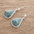 Jade dangle earrings, 'Green Dimensional Drops' - Drop-Shaped Green Jade Dangle Earrings from Guatemala (image 2b) thumbail
