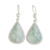 Jade dangle earrings, 'Apple Green Dimensional Drops' - Drop-Shaped Apple Green Jade Dangle Earrings from Guatemala thumbail