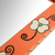 Wood wall mirror, 'Flowers of the Field' - Cheerful Orange Floral Wood Wall Mirror (image 2c) thumbail