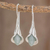 Jade drop earrings, 'Apple Green Calla Lilies' - Jade and Silver Floral Drop Earrings from Guatemala (image 2) thumbail