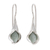 Jade drop earrings, 'Apple Green Calla Lilies' - Jade and Silver Floral Drop Earrings from Guatemala thumbail