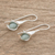 Jade-Tropfen-Ohrringe, 'Apfelgrüne Calla-Lilien'. - Tropfenohrringe aus Jade und Silberblumen aus Guatemala