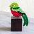 Art glass figurine, 'Guatemalan Bird' - Fused Art Glass Quetzal Bird Figurine from El Salvador thumbail