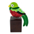 Art glass figurine, 'Guatemalan Bird' - Fused Art Glass Quetzal Bird Figurine from El Salvador (image 2a) thumbail