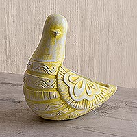 Terracotta flower pot, 'Canary Song'