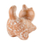 Terracotta flower pot, 'Kitty Cat Stretches' - Salvadoran Brown Cat Theme Ceramic Flower Pot (image 2c) thumbail