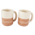 Ceramic mugs, 'Tazumal Arrows' (pair) - Hand Crafted Ceramic Mugs with Arrow Motif (Pair) (image 2a) thumbail