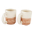 Ceramic mugs, 'Tazumal Arrows' (pair) - Hand Crafted Ceramic Mugs with Arrow Motif (Pair) (image 2c) thumbail