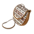 Handwoven cotton and faux suede sling, 'Sweet Spring' - Striped Pattern Hand Woven Cotton Sling Bag (image 2b) thumbail