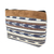 Handwoven cotton cosmetic bag, 'Antigua Azul' - Faux Suede Trimmed Cotton Cosmetic Bag (image 2b) thumbail