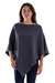 Cotton poncho, 'Cool Breeze' - Lightweight Blue Cotton Poncho From Guatemala thumbail