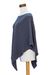 Cotton poncho, 'Cool Breeze' - Lightweight Blue Cotton Poncho From Guatemala (image 2e) thumbail