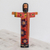 Wood statuette, 'Jesus Revived' - Hand-Painted Floral Wood Jesus Statuette from Guatemala (image 2) thumbail