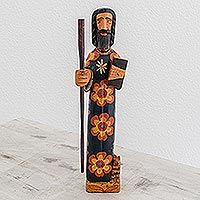 Wood statuette, 'Saint John the Evangelist'