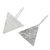 Sterling silver drop earrings, 'Up and Down' - Modern Sterling Silver Asymmetric Geometric Earrings (image 2c) thumbail